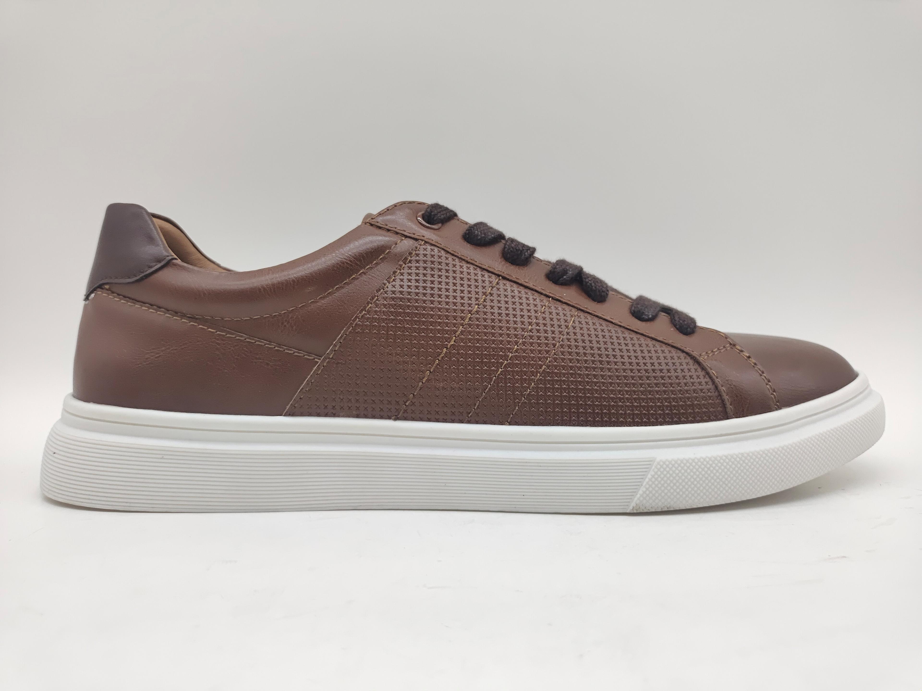 Brown Leather Sneaker — men's casual footwear