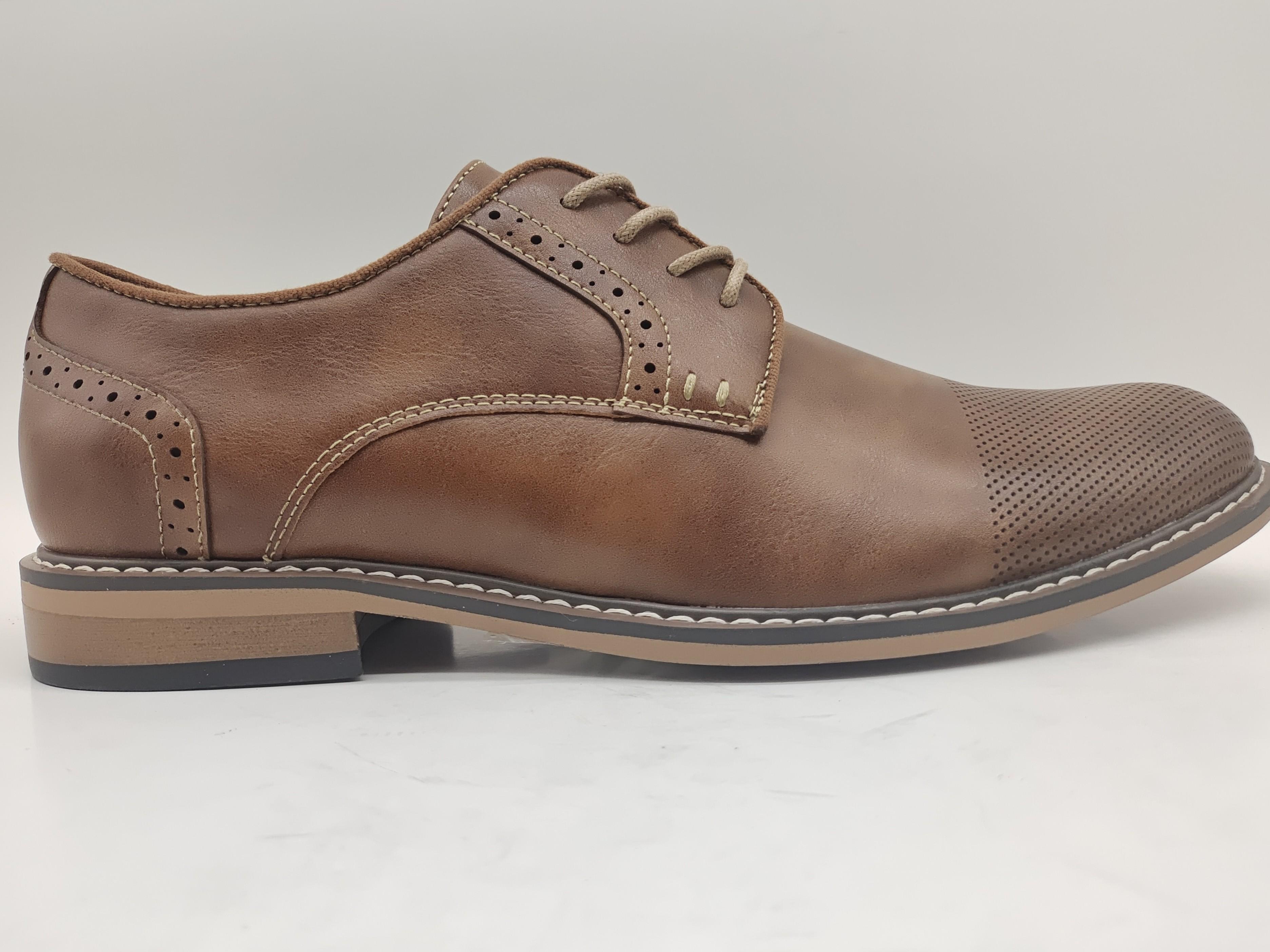 Brown Micro-Brogue Derby — men's formal dress footwear