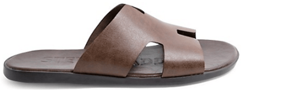 Brown Cutout Slide — men's casual footwear