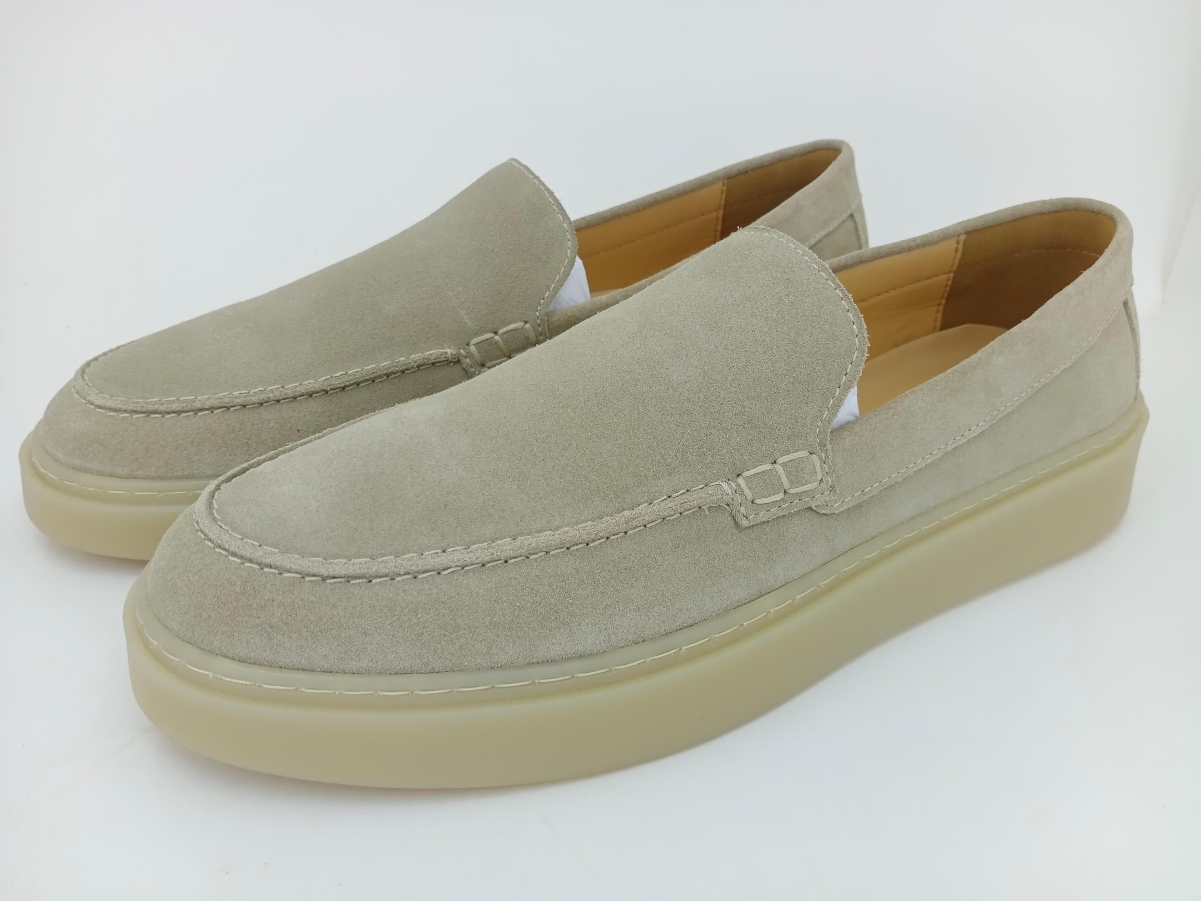 Beige Suede Loafer — men's casual footwear