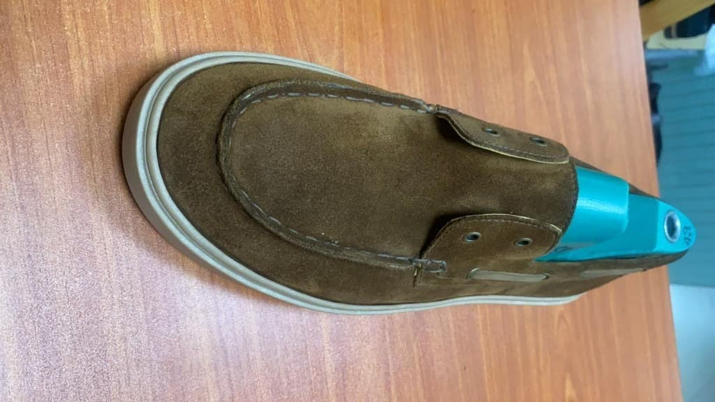 Sample shoe on last during product development